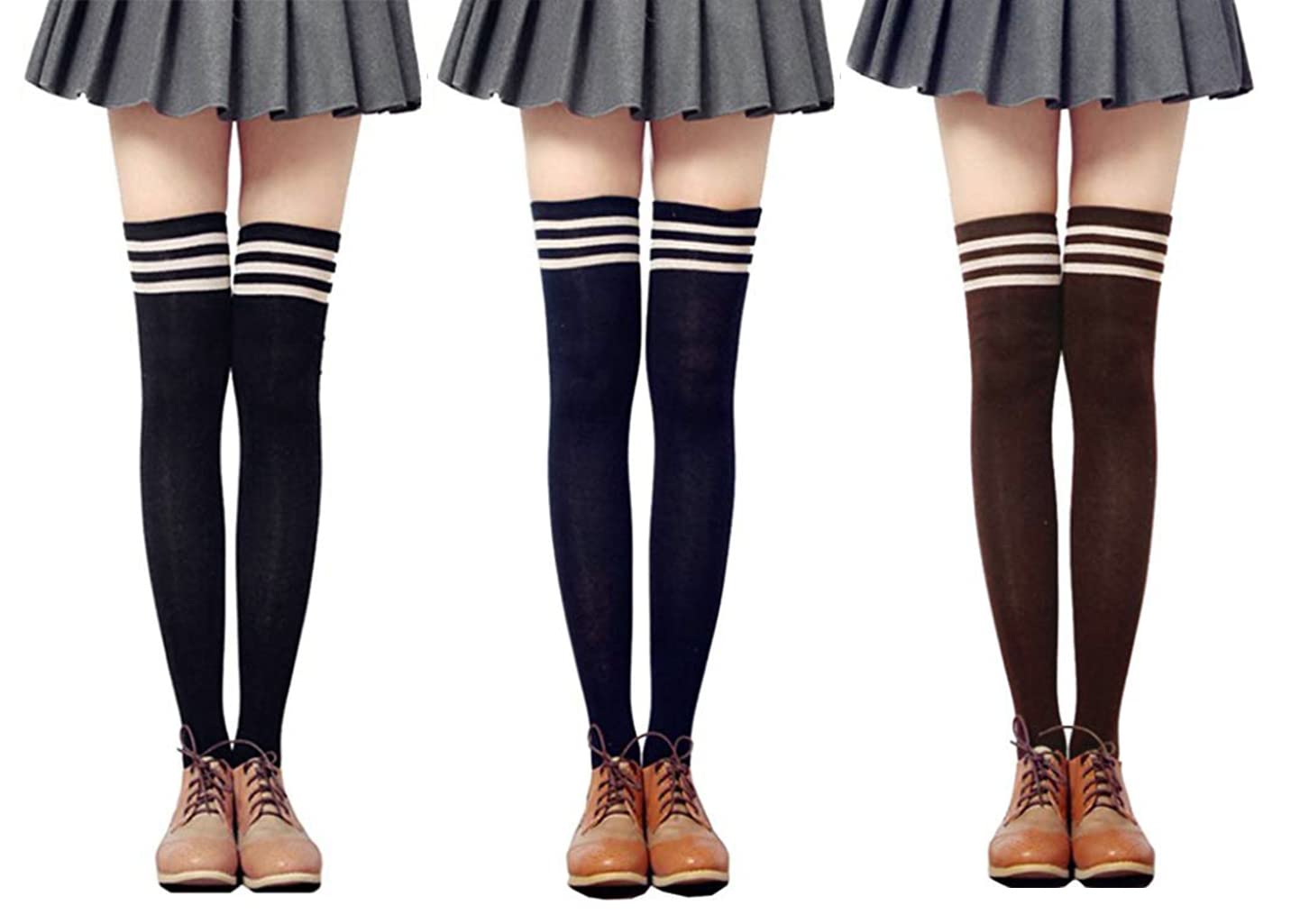 

Теплые чулки до бедра [Euyqs] Чулки выше колена, Гольфы до колена (#10 Черный/Коричневый/Темно-синий)