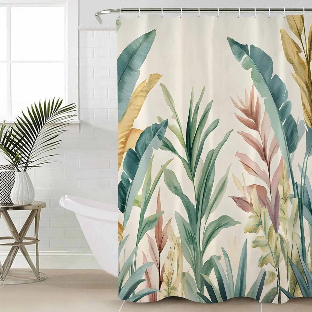 Tende da Doccia Originali Vintage a Foglia Tende da Bagno Impermeabili Decorazione per la Casa Tenda da Bagno Moderna Lussuosa