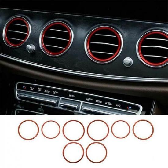 Vent Cover Central Console Air Outlet Red Aluminum For Benz E-Class W213 2016-21