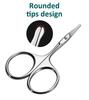 Stainless steel round head small scissors eyebrow trimming tool scissors beard beauty scissors nose hair scissors