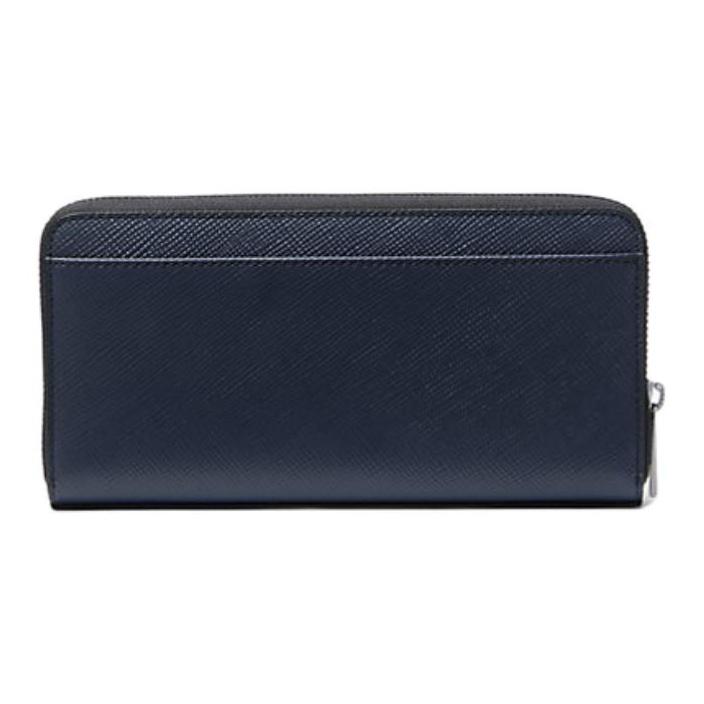 Michael Kors MK Hudson Logo Leather Wallet Small Men wallets Navy-Blue 39S5LEDZ3L-NAVY