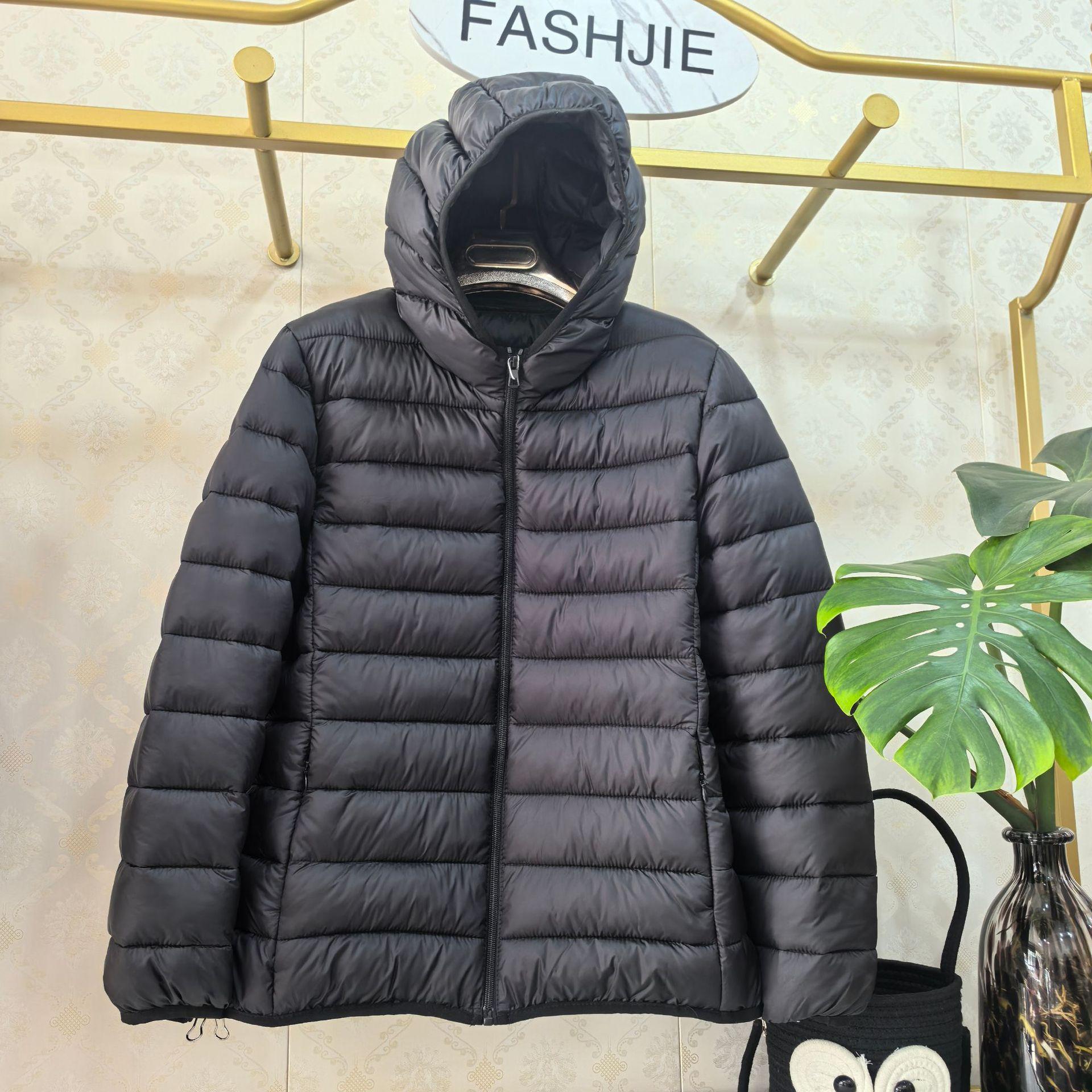 

Autumn and Winter Light Cotton Coat Women s Hooded Cotton Coat Outdoor Leisure Hooded Soft Shell Cotton Coat Women L чёрный