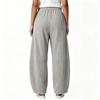 Women Corduroy Barrel Pants Elastic Waist Wide Leg Trousers Baggy Pant with Pockets Women's Casual Pants Comfy