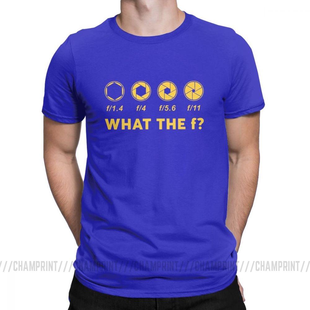 Lustiges Fotografie Blende T-Shirt für Männer Fotograf Was zum Teufel Neuheit Baumwolle T-Shirts Kurzarm