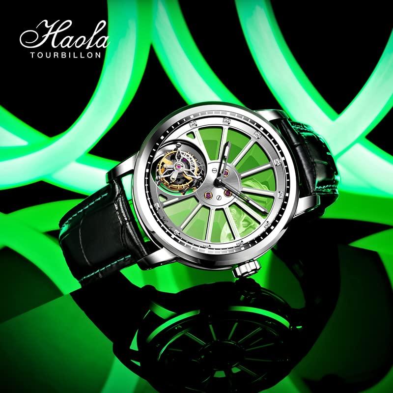HAOFA Hollow 7 Manual Diamond Gift Men's Watch, Double-sided Tourbillon, O'clock Tourbillon, Winding, Mechanical, Dial, Stylish, Gentleman, Popular,