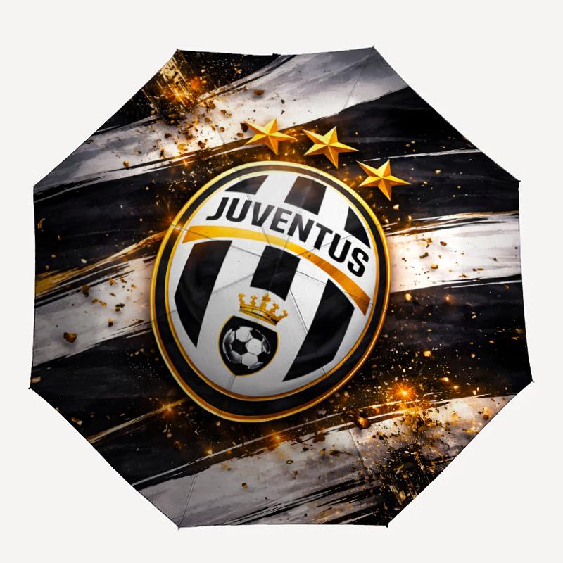 1pc Juventus Umbrella, Sun Protection, And UV Shielding. It Has Eight Sturdy Ribs for Outdoor Use And Perfect As a Holiday Gift