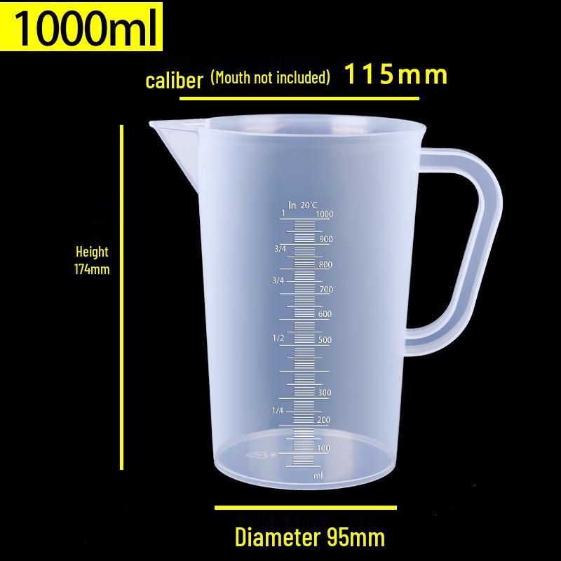 Food Grade Plastic Measuring Cup with Scale - Ideal for Milk Tea Shops & Baking, Large Capacity.