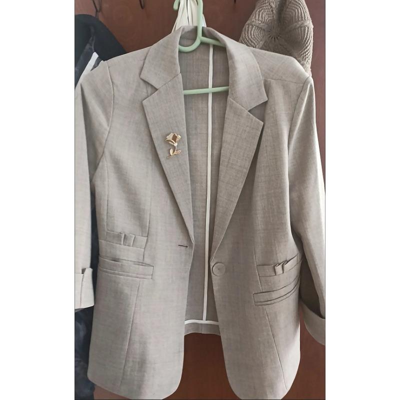 Spring Summer Fashion Women Blazer Casual Office Jacket Outerwear Coat