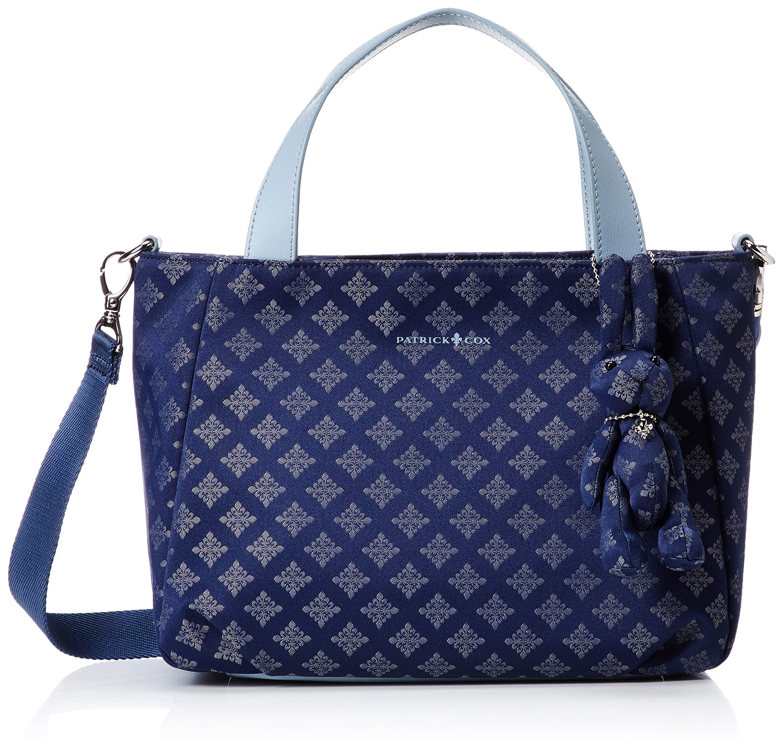 

Handbag Shoulder Bag Lily Pattern Jacquard Colorful Handle Lightweight 2WAY Long Shoulder with Rabbit Charm PXLHJAH3 Ice Blue [Patrick Cox] Color