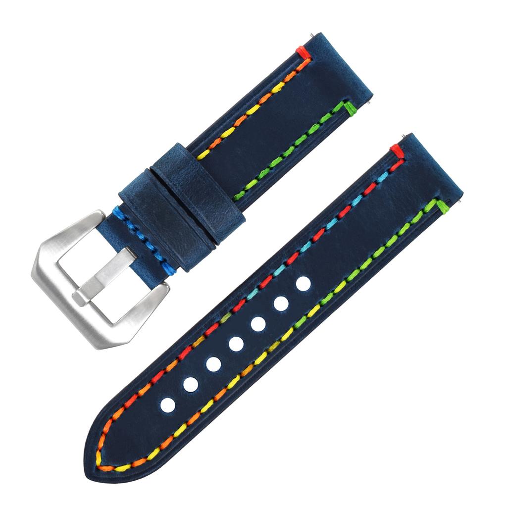 The First-layer Cowhide Crazy Horse Leather Watch Band Is Suitable for Samsung Huawei Iwatch8 Smart Watch.