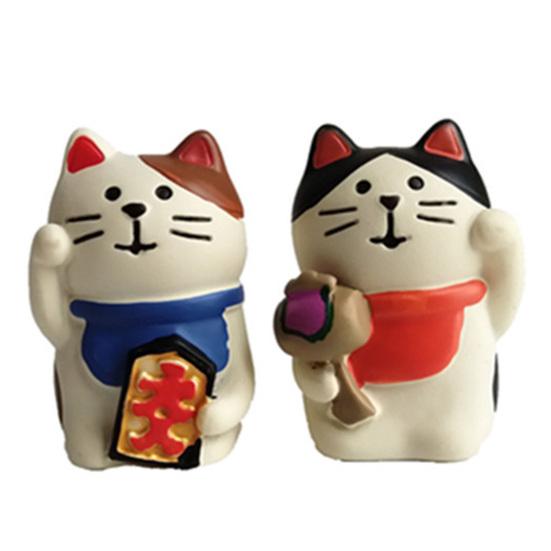 Ornament Crafts Exquisite Realistic Resin Lucky Black Cat Ornament for Cake Topper