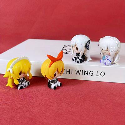 Cartoon Ram Emilia Figure Cute Re Zero Rem Figurines Starting Life In Another World Sculpture Japanese Anime Figure Home Decor