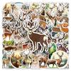 50pcs Deer Cartoon Stickers for Water Bottles, Phone Cases, and Suitcases - Creative Animal Decorations