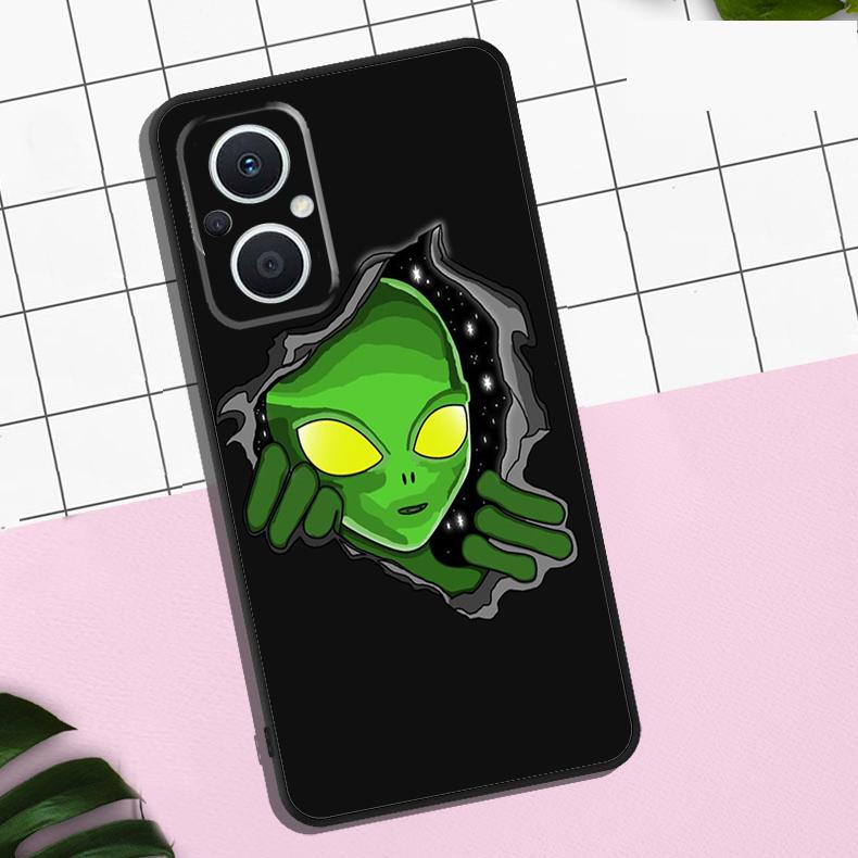 Alien Kawaii Art Case For OPPO Reno 13F 13 12 12F 11 11F 8T 7 8 10 Pro OPPO Find X8 Pro X6 X3 X5 Lite Cover
