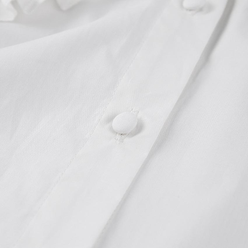 European Winter French-Style Peter Pan Collar Shirt for Women - Trendy White Commuting Top