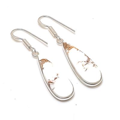 Natural Wild Horse Gemstone 925 Sterling Silver Jewelry Earring 1.81" AE-11996