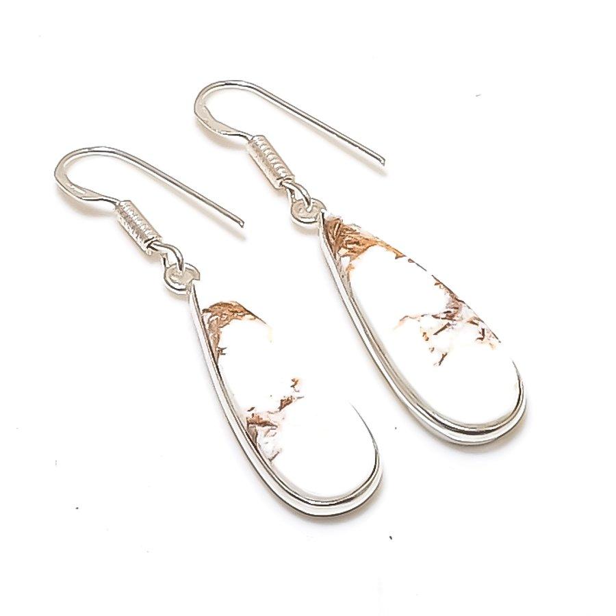 

Natural Wild Horse Gemstone 925 Sterling Silver Jewelry Earring 1.81 AE-11996