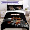Truck Racing1 Customize your name Bedding Set Breathable Duvet Cover with Pillowcases Home Decoration Birthday Gift