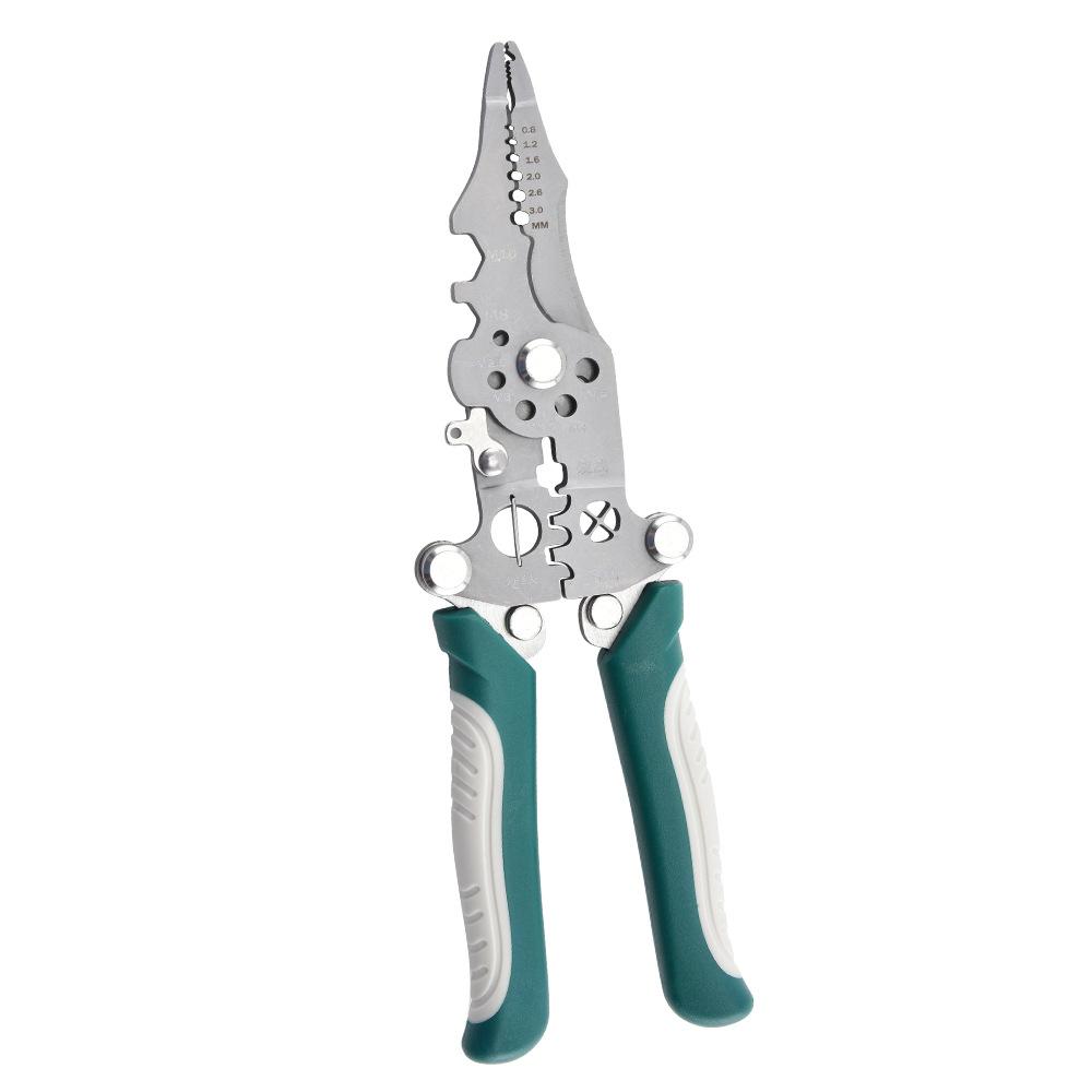 Foldable Wire Stripping Pliers, Professional Multifunction Manual Hand Tool, Pulley Design Durable Crimping & Wrapping Pliers