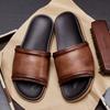 Top Quality Men Genuine Leather Slippers 2024 Summer Casual Comfortable Shoes Luxury Men Handmade Sandals Shoes