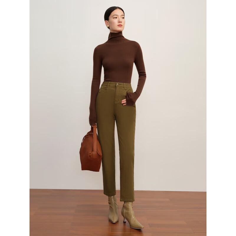 

Jiuzi Anna Kou Women s Embroidered Fleece-Lined Slim-Fit Jeans M