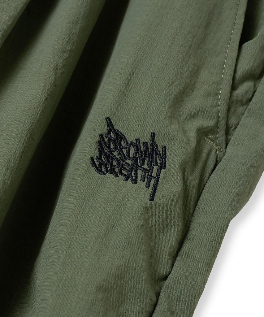 BROWNBREATH Tag Nylon Shirring Pants - Khaki