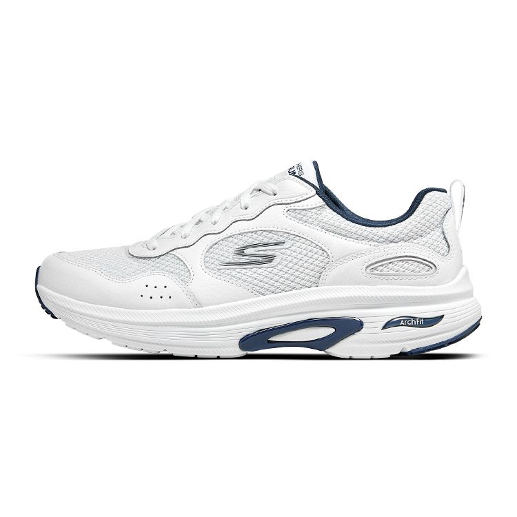 Skechers Go Run Arch Fit Men White Low Top Running Shoes 220626-WNV 43.5