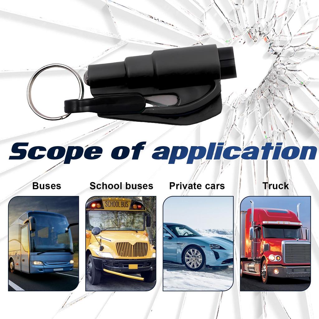 Rayhong Car Emergency Hammer (1 piece) - Mini and portable car window breaker for emergency escape from the vehicle.