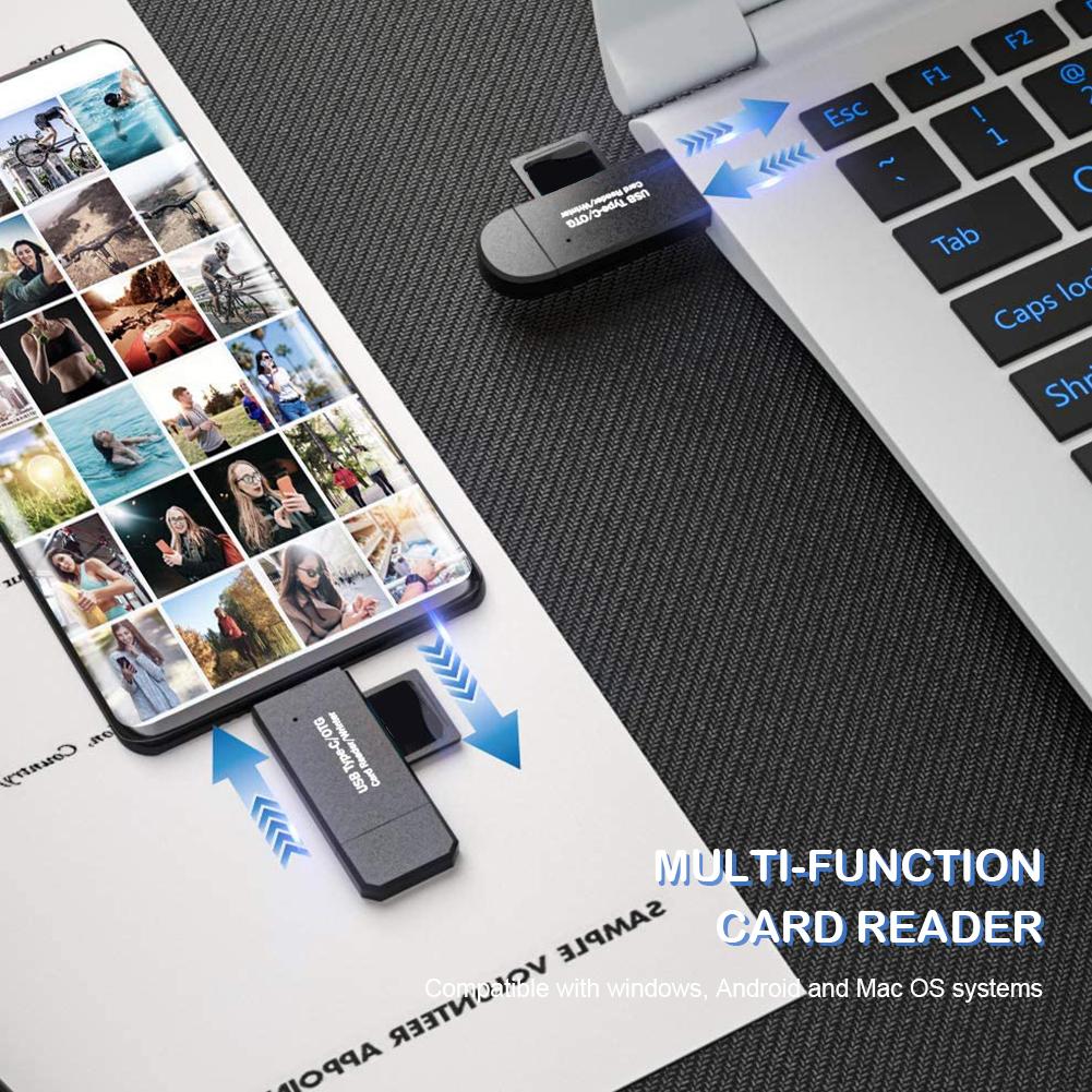 3 in 1 USB 3.0 OTG Micro TF SD Card Reader High-speed Flash Drive Card Adapter