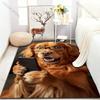 Funny Puppy Looking At Phone Print Carpet for Bedroom Living Room Bedside Sofa Floor Mat Modern Home Decor Area Rug