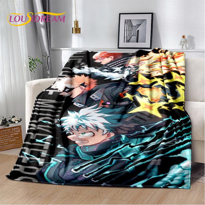 Anime My Hero Academia Cartoon Soft Plush Blanket,Flannel Blanket Throw Blanket for Living Room Bedroom Bed Sofa Picnic Cover 3D