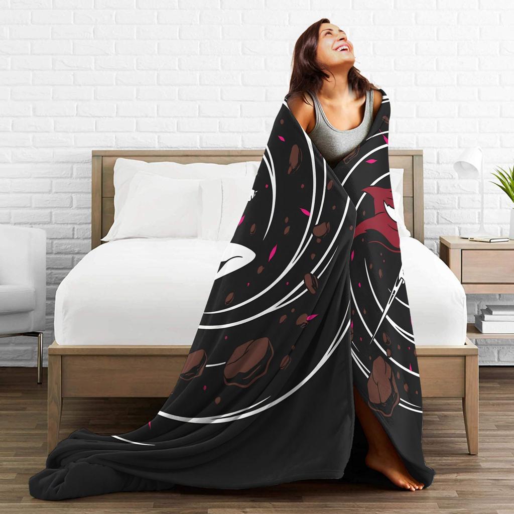 Couverture Chaude Douce Décorative Hollow Knight Silksong Linge de Lit Jetés Couvre-lit en Flanelle Pour Canapé Fauteuil Housse Drôle de Canapé-Lit