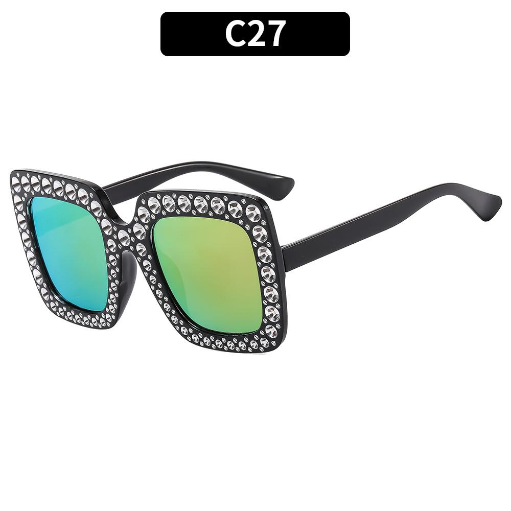 

Non-polarized Women Fashion Rhinestone Sunglasses Steampunk Vintage Square Frame Men Sun Glasses