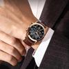 Poedagar 820  Custom Men Quartz Watch Leather & Stainless Steel Strap Sport Business Watch Bulk /ODM Wristwatch