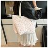 1Pc Niche Design Women's Bag  Textured Tote Bag Large Capacity Underarm Bag College Student Commuting Shoulder Bag