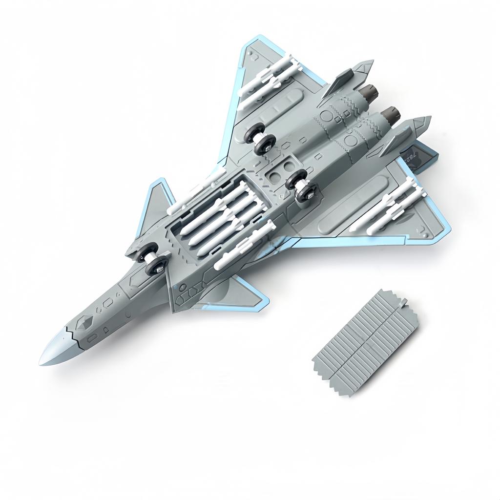 1:100 Creative Military Series Chengdu J-20 Stealth Fighter Fire Fang Multi-Purpose Jet Model Toys For Children Christmas Gifts