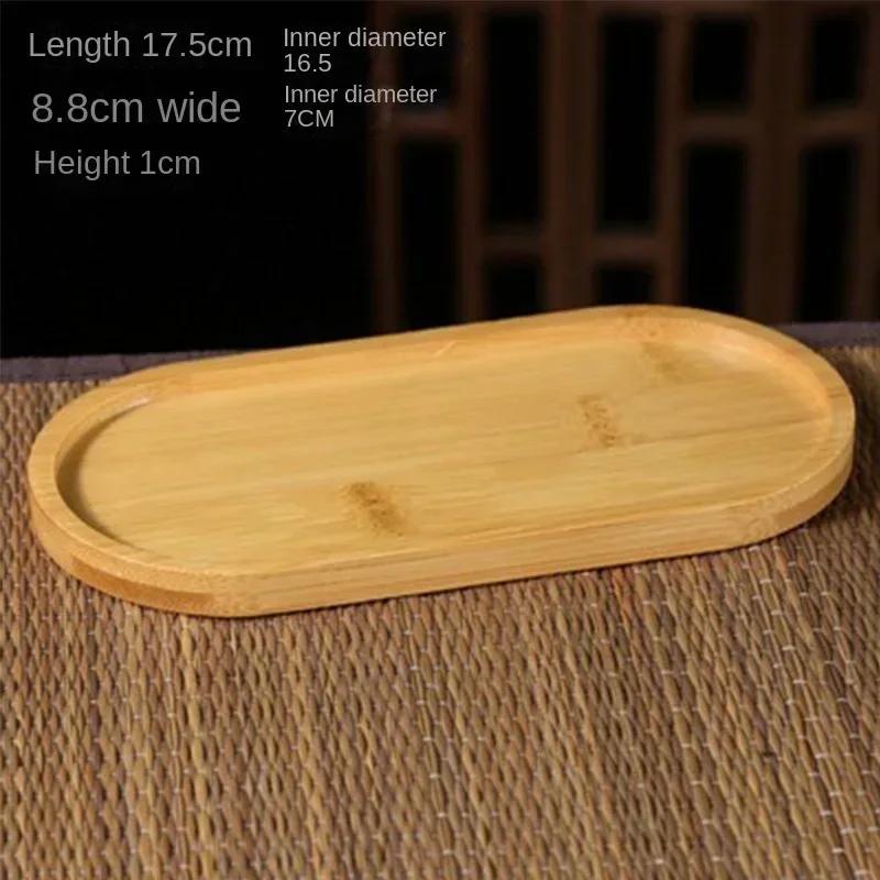 Multi Bamboo Tray Wood Saucer Flower Pot Tray Cup Pad Coaster Plate Kitchen Decorative Plate Coffee Cup Mat Creative Coaster