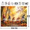 2D Thanksgiving Gnome Backdrop Harvest Forest Photography Background