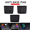 Pad de încărcare wireless din silicon anti-alunecare rezistent la praf pentru Tesla Model 3 Y 2023 2022 Covoraș încărcător Capac protector Accesorii
