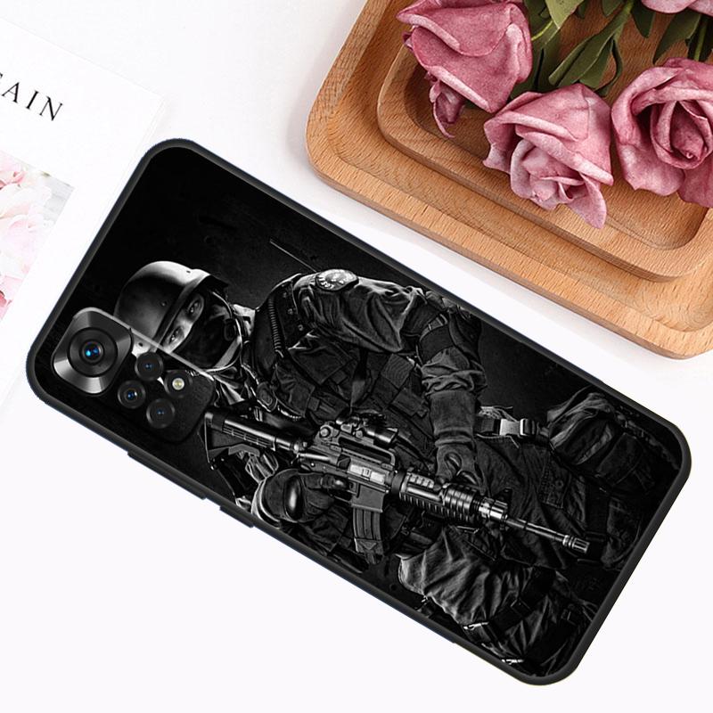 

Police SWAT FBI Case For Xiaomi Redmi 12C 10C 9A 9C 9T Redmi Note 12 Pro 8 9 10 11 Pro 11S 10S 12S Cover Redmi 10