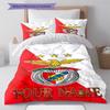 Benfica Eagle Crest Custom Name Pattern Bedding Quilt Set Quilt Cover Pillowcase Home Birthday Gift(1 * Duvet Cover + 2 * Pillowcase, Without Core)