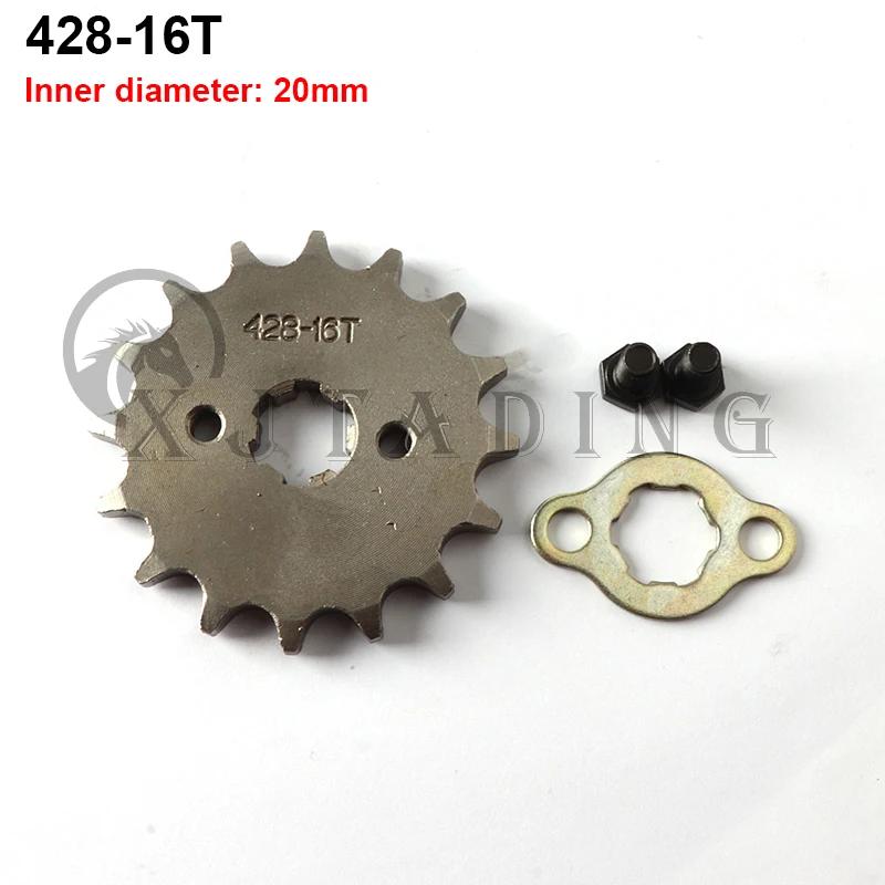 428 Chain 20mm 10 11 12 13 14 15 16 17 18 19 Teeth Front Engine Sprockets For 50 110 125 160cc Dirt Pit Bike ATV Quad Motorbike