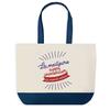 Tote Bag - PLANETEE - Best Real Estate Agent In the World - Large Size 40x45 Cm - Cotton - Blue Background