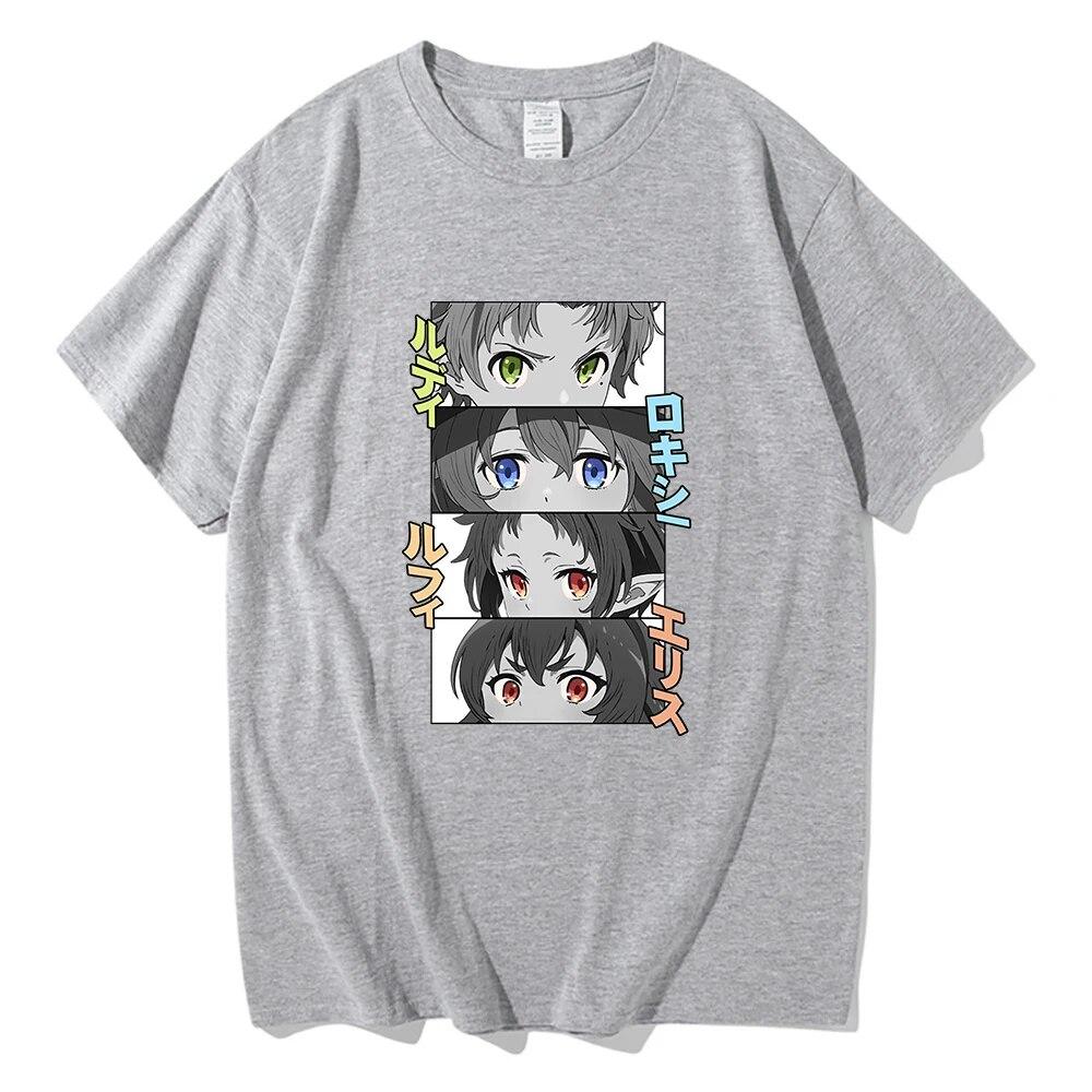 Mushoku Tensei T Shirt Unisex Harajuku Graphic Kawaii Rudeus Sylphiette Tshirt Unisex Anime Unisexga Cartoon Casual Cotton Tees Shirts Unisex