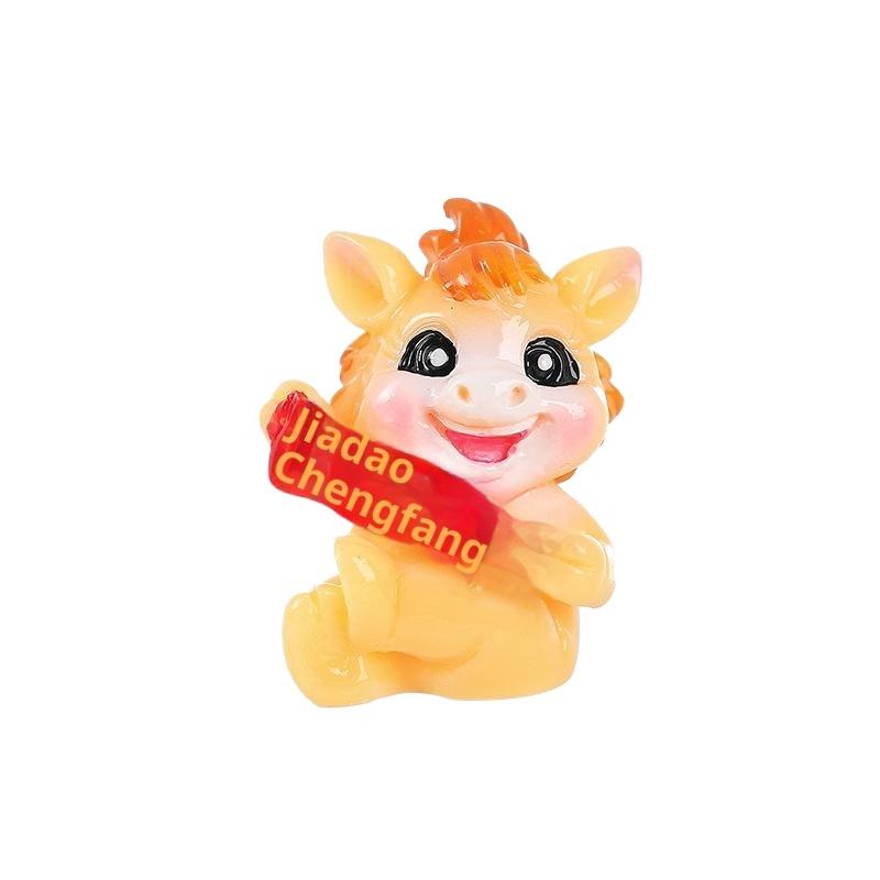 Pack of 1/2 Lifelike Chinese Zodiac Horse Ornaments, 2026 Resin Miniature Mascot Figures
