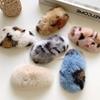 Autumn and Winter Plush Hairpin Wild Candy Net Red Bb Side Clip Korean Real Rex Rabbit Fur Hair Accessories Hairpin