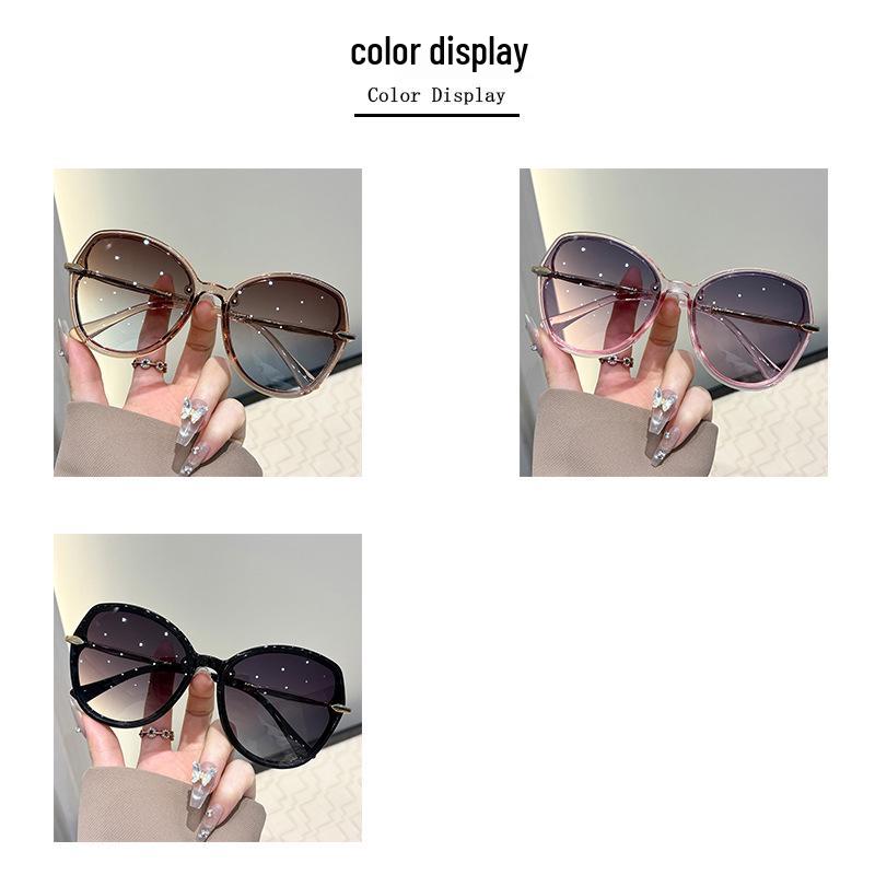 Women's Large Frame Sunglasses - High-End Feel with UV Protection for Outdoor Travel