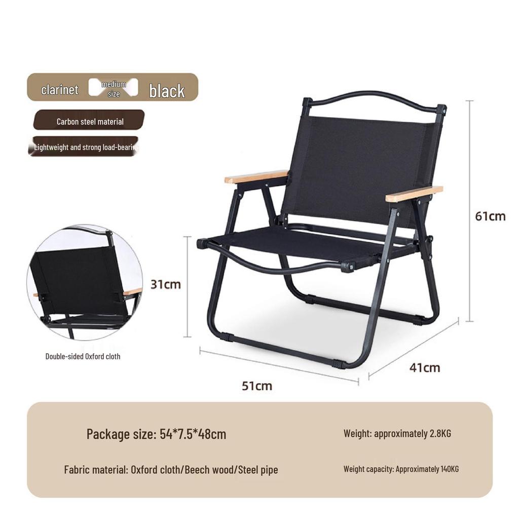 Kermit Outdoor Folding Camping Chair - Portable Picnic Stool