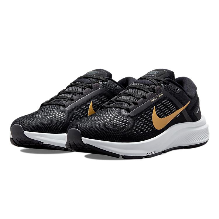 Nye Nike Air Zoom Structure 24 'Black Metallic Gold Coin' Dame DA8570-003
