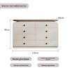 Retro Solid Wood Wall Storage Cabinet: Five-Drawer & Eight-Drawer Combo for Living Room